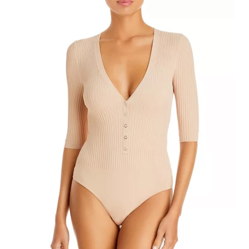 NWT A.L.C. Toni Ribbed Bodysuit, Size S
